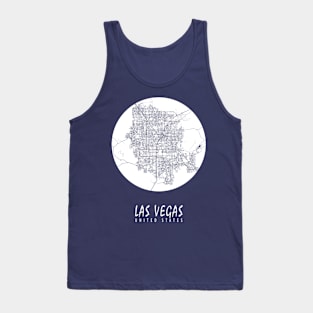 Las Vegas, Nevada, USA City Map - Full Moon Tank Top